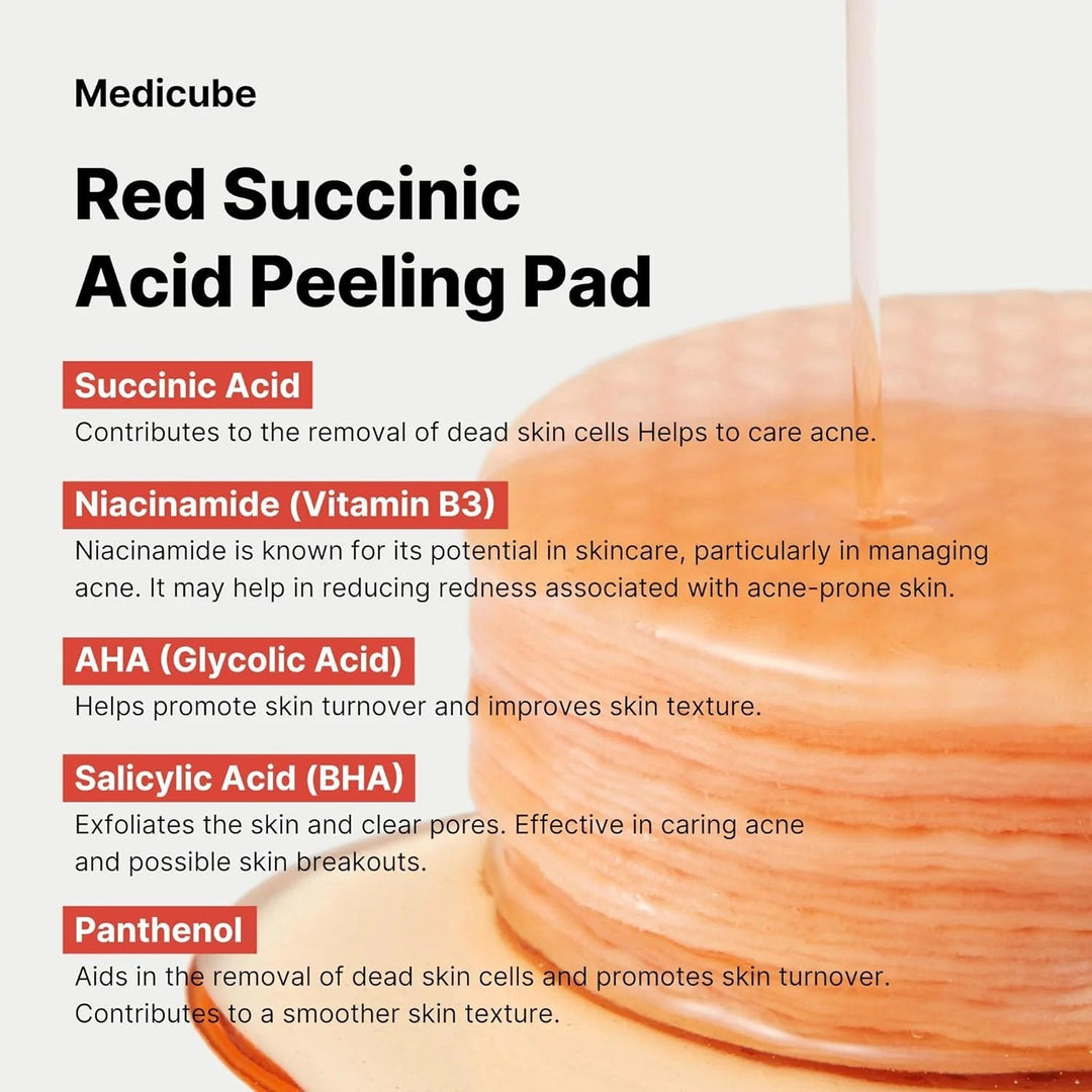 MEDICUBE Red Succinic Peeling Pad Medicube