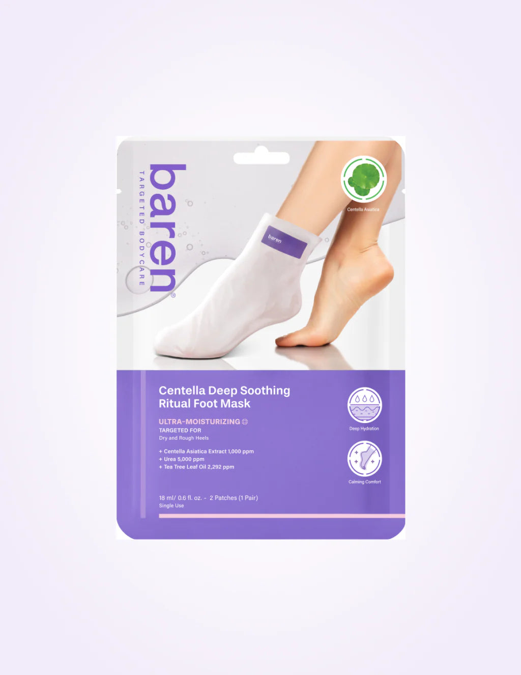 Baren Centella Deep Soothing Ritual Foot Mask (Set of 3)