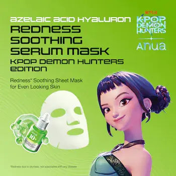 Anua Kpop Demon Hunters Azelaic Acid Hyaluron Redness Soothing Serum Mask
