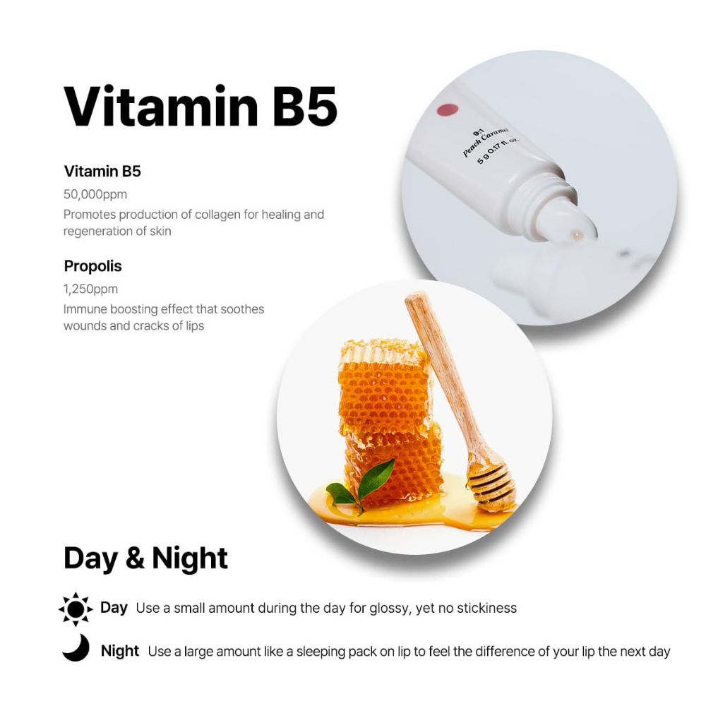B:LAB Evercalm B5 Lip Treatment 5g - vitamin B5 and propolis information image
