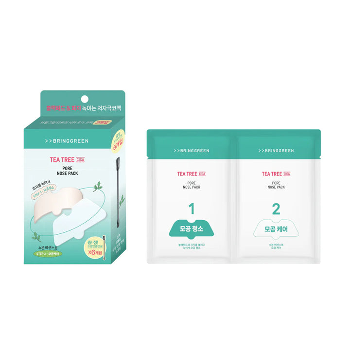 BRINGGREEN  Tea Tree Cica  Pore Nose Pack