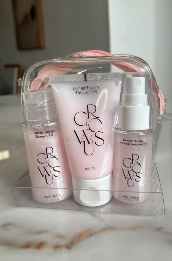 GROWUS Damage Therapy Travel Kit (Shampoo 50ml +Treatment 45g+No wash treatment)