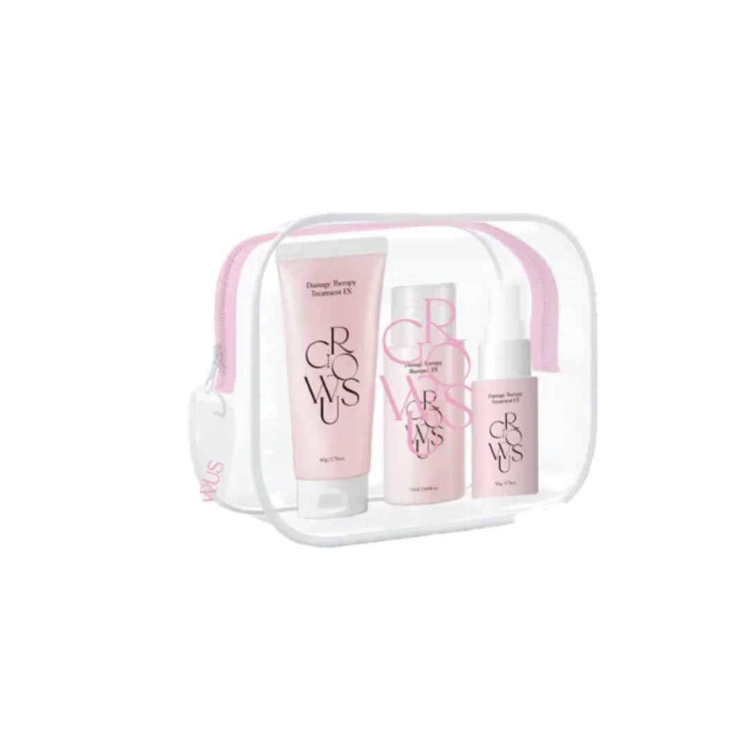 GROWUS Damage Therapy Travel Kit (Shampoo 50ml +Treatment 45g+No wash treatment)