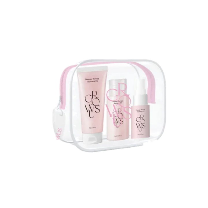 GROWUS Damage Therapy Travel Kit (Shampoo 50ml +Treatment 45g+No wash treatment)