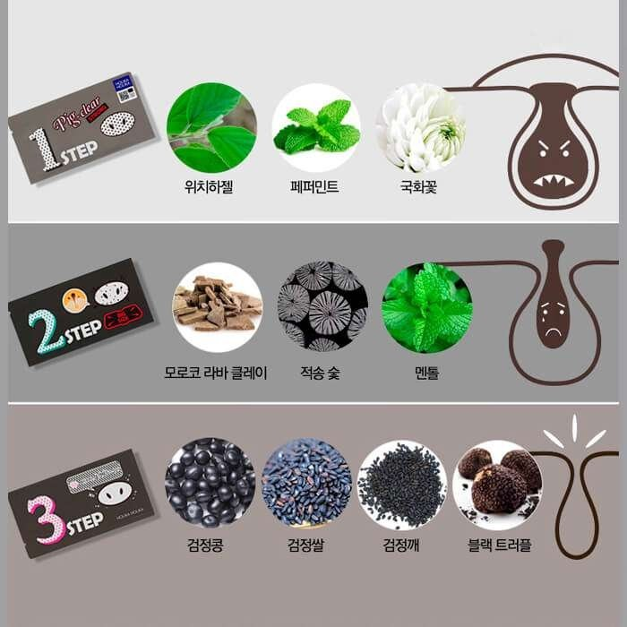 HOLIKA HOLIKA Pig Clear Black Head 3-Step Kit Strong