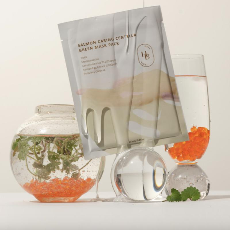 HEVEBLUE Salmon Caring Centella Green Mask Pack
