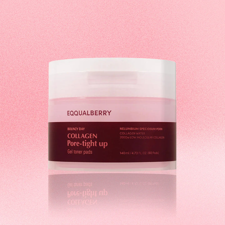 EQQUALBERRY Collagen Pore-Tight Up Gel Toner Pads