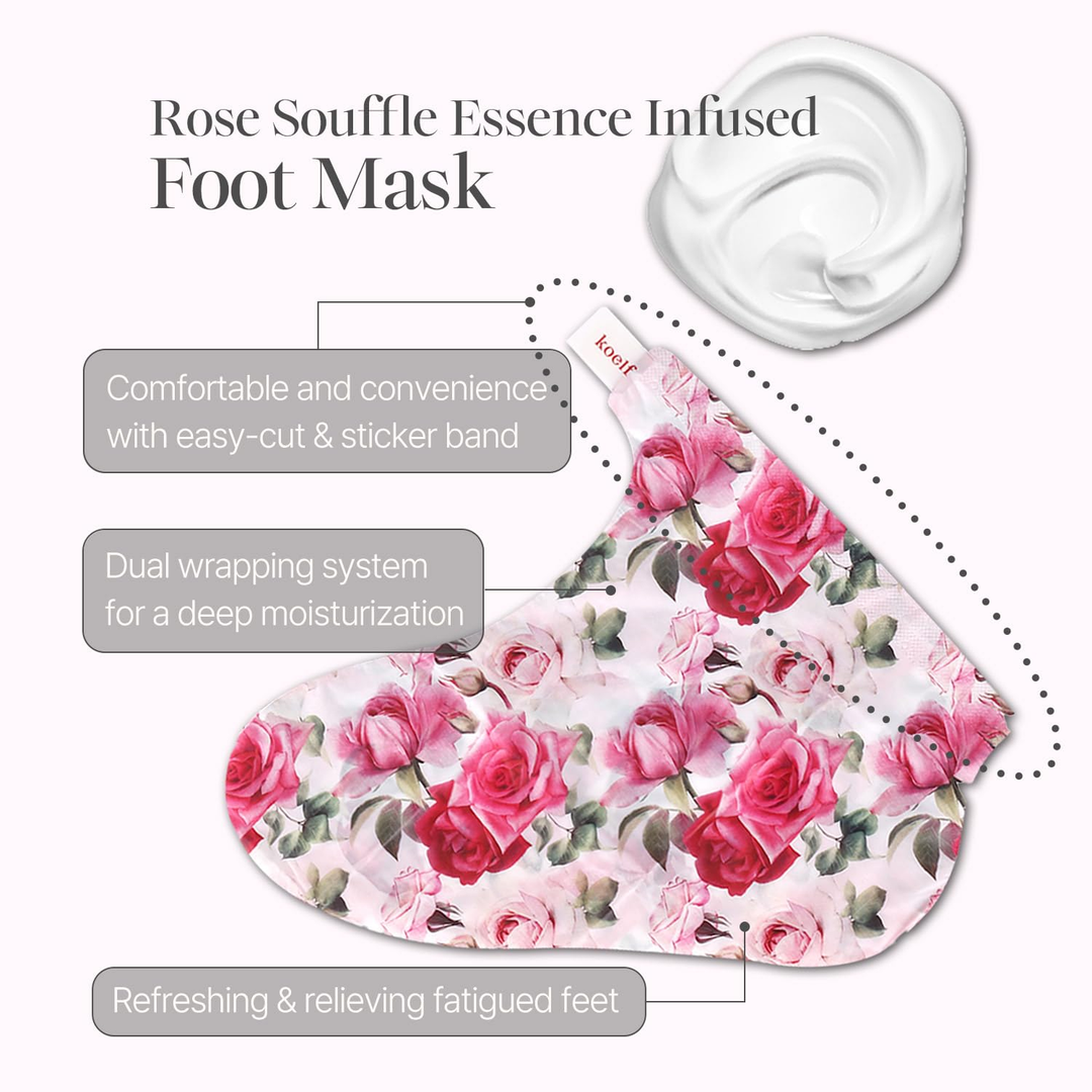 KOELF Rose Petal Satin Foot Mask