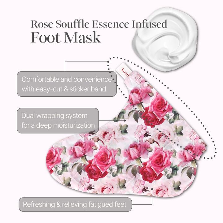 KOELF Rose Petal Satin Foot Mask
