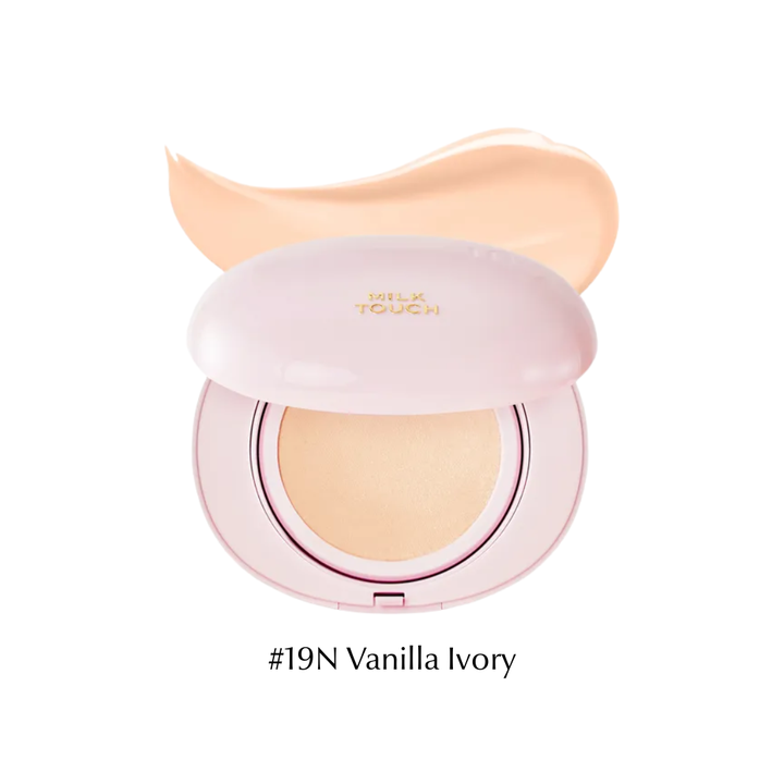 Milk Touch - All-day Skin Fit Milky Glow Cushion #19N Vanilla Ivory