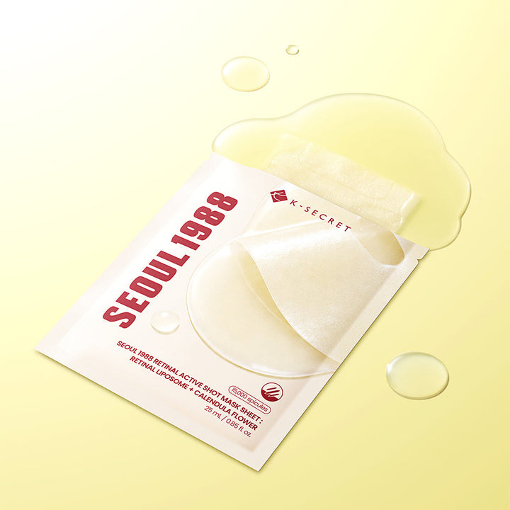 KSECRET SEOUL 1988 Retinal Active Shot Mask Sheet - sachet with essence splash