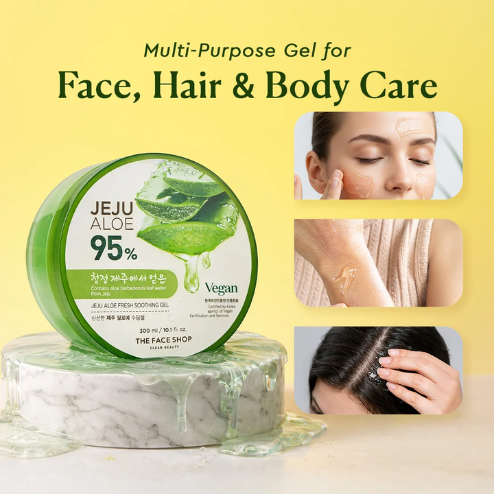 THE FACE SHOP Fresh Jeju Aloe 95% Soothing Gel