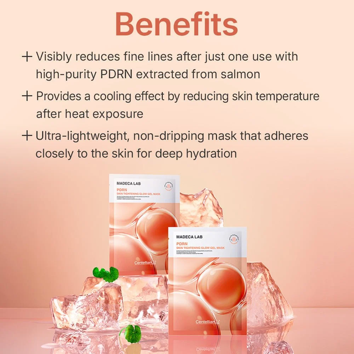 CENTELLIAN24 Madeca Lab PDRN Skin Tightening Glow Gel Mask benefits salmon PDRN firming care