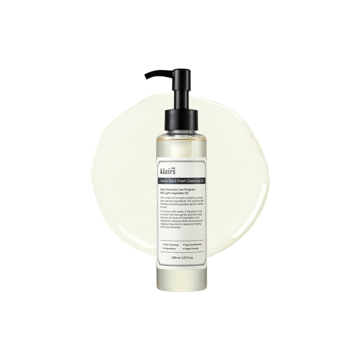 Dear Klairs Gentle Black Fresh
Cleansing Oil – hero product photo on white background