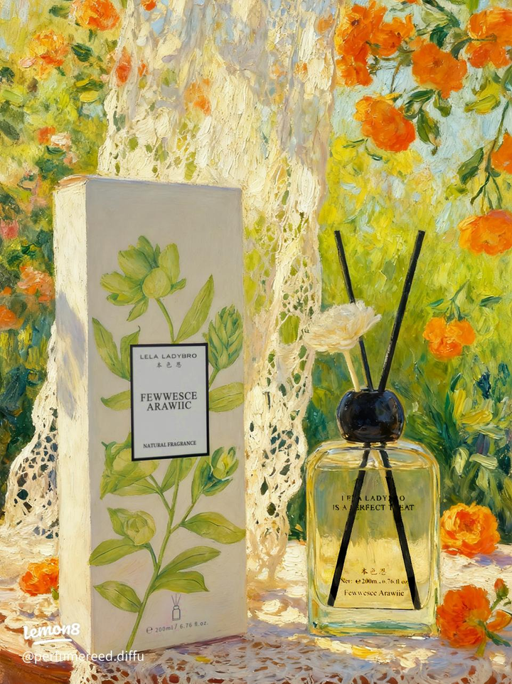 LELA LADYBRO Fragrance Diffuser Orange Flower - garden scene
