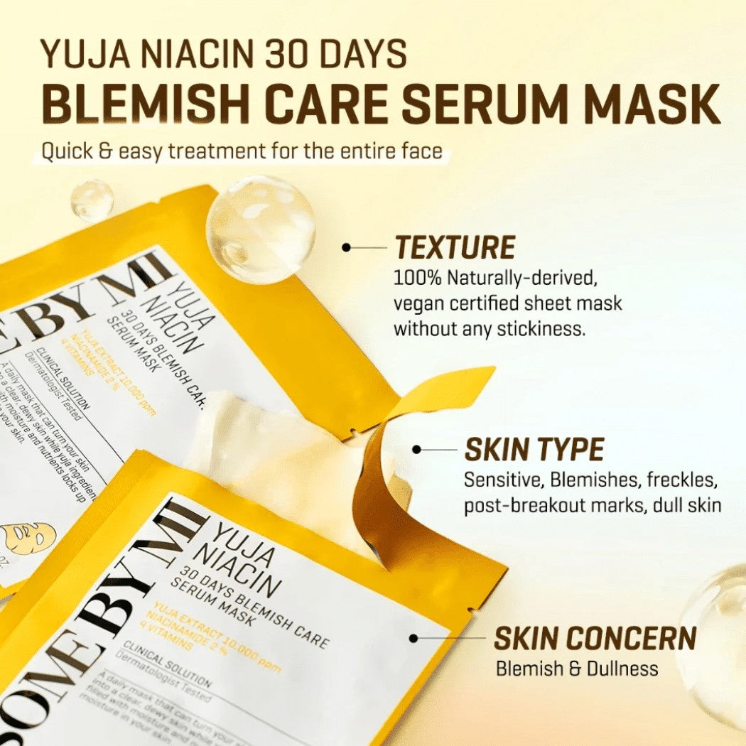 SOME BY MI Yuja Niacin 30 Days Blemish Care Serum Mask - texture and skin type