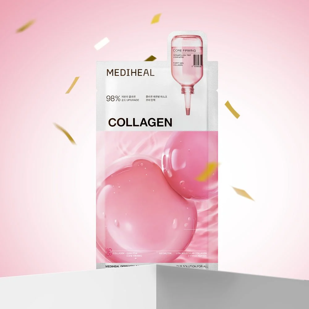 MEDIHEAL Collagen Essential Mask Core Firming - pouch with confetti