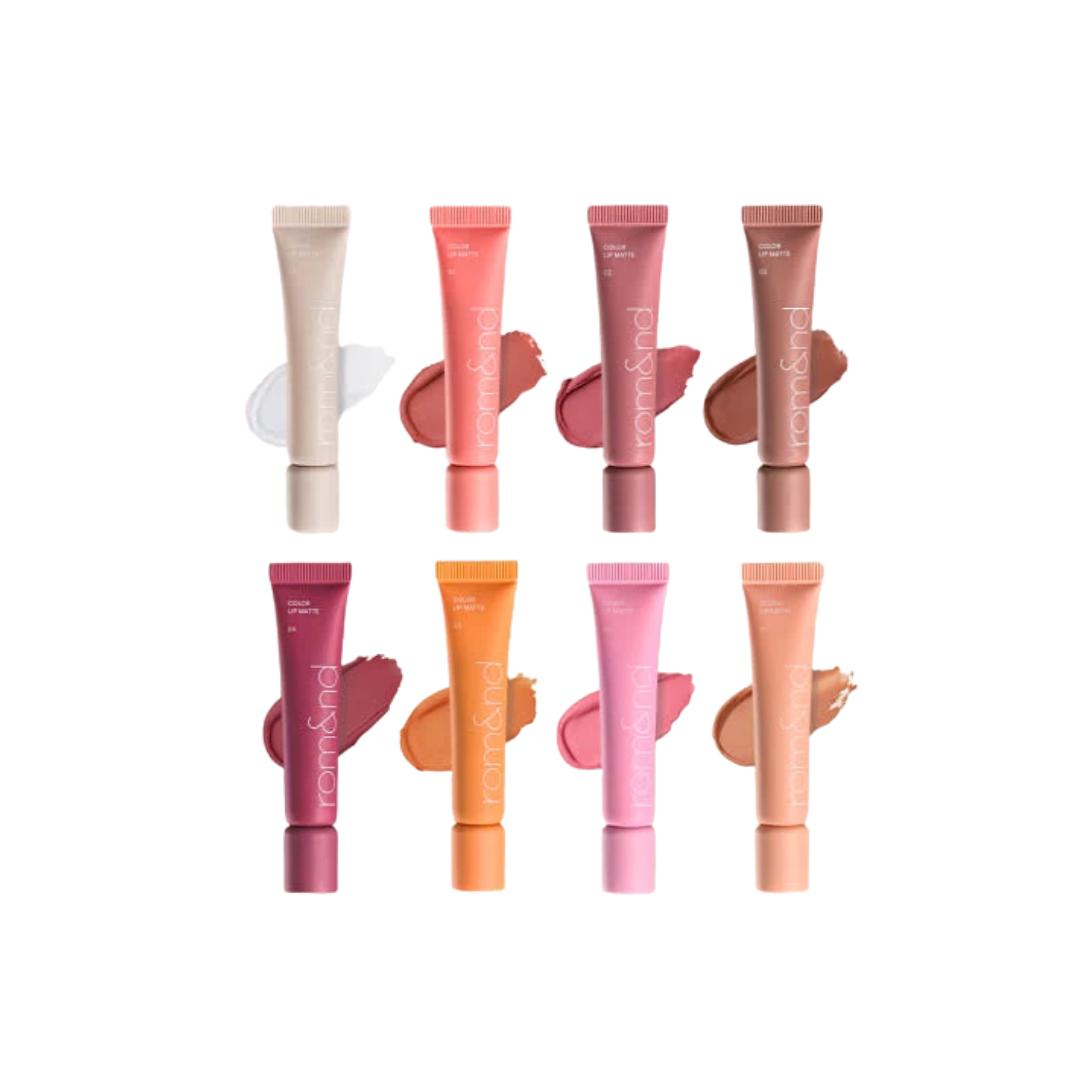 rom&nd Color Lip Matte - all shades lineup